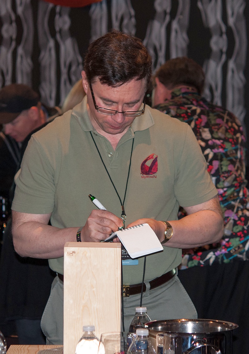 Karl taking notes at the Magnum Party