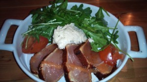 Edible Canada - seared tuna with rocket salad