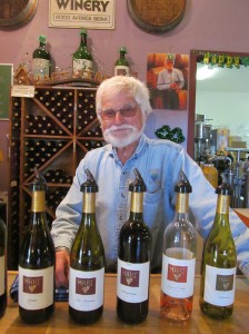 Joe Hart with his wines