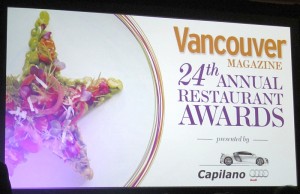 Vancouver Magazine 24th Annual Restaurant Awards