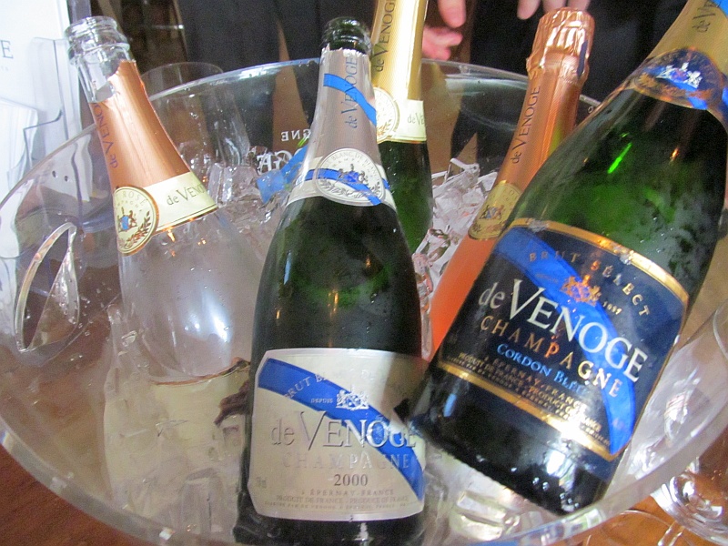 A selection of Champagne de Venoge on ice