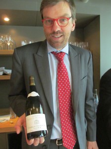 Jean-Jacques Moreau with his Grand Cru Valmur 2008