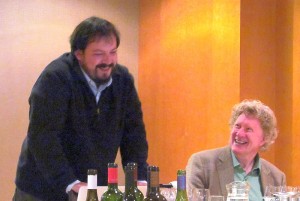 Pedro Parra speaking with David Scholefield hosting