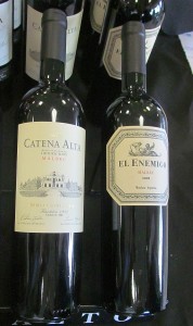 Catena Alta Malbec 2010 and El Enemigo Malbec 2009