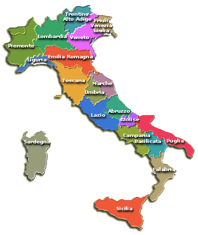 Italy Regions map