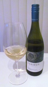 Perseus Select Lots Chardonnay 2011 with wine glass
