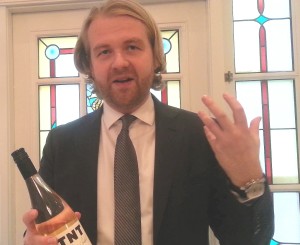 Terry Threlfall with his TNT wine