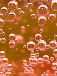 Champagne bubbles by Gaetan Lee via Wikimedia Commons