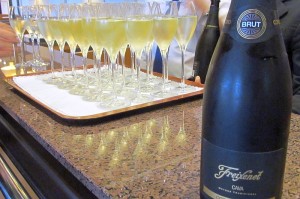 Enjoying a glass of Freixenet Cordon Negro