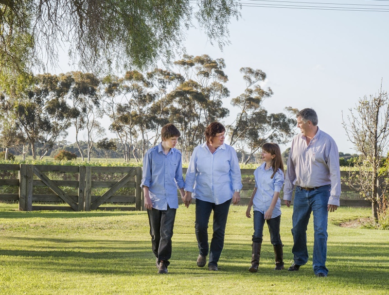 Guy and Liz Adams and family