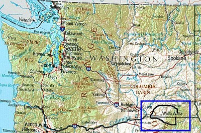 A Sip of Walla Walla Wines Walla Walla AVA map