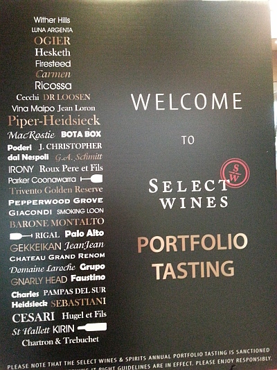 Select Wines Portfolio tasting
