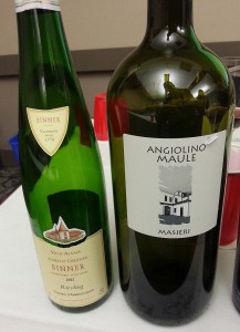 Audrey et Chrstian Binner Riesling and Angiolino Maule Masieri wines