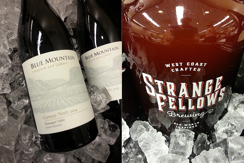 Blue Mountain Gamay Noir and Strange Fellows Obnoxious Little Persona Strawberry Berliner Weisse