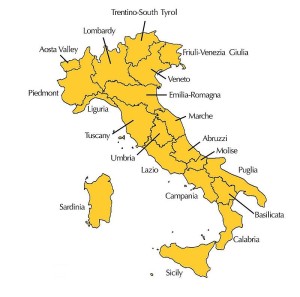 Italian Wine Regions map