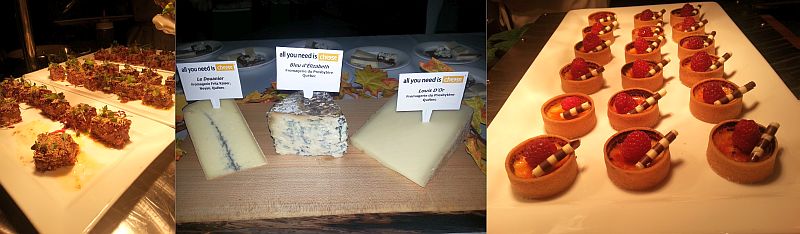 Various appetizers at Cellar Door at Cornucopia