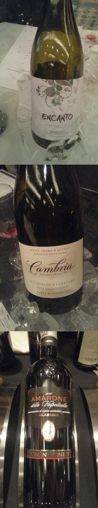 Encanto Godello 2014, Cambria Estate Winery Katherines Vineyard Chardonnay 2012, Domini Veneti Amarone della Valpolicella Classico 2010