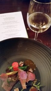 Albacore tuna with Jackson-Triggs Reserve Sauvignon Blanc at ebo restaurant