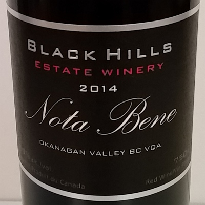 Black Hills Estate Winery Nota Bene 2014 label