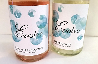 Evolve Effervescence and Pink Effervesence wines