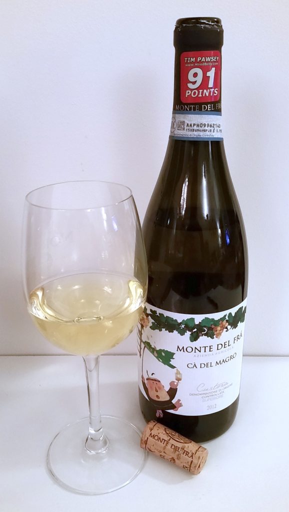 Monte del Fra Ca Del Magro Custoza Superiore DOC 2012 wine in glass
