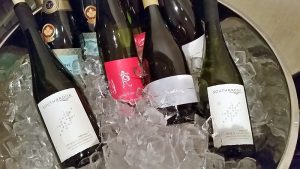 Some Ontario white and sparkling wines on ice