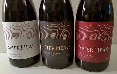 3 Pinot Noirs from SpierHead Winery
