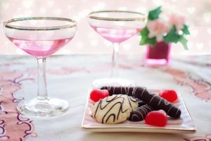 Valentines Day and sparkling wine