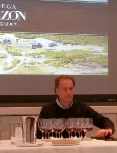 Alberto Antonini with his wines