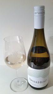 SpierHead Pinot Gris 2016 bottle and glass of wine