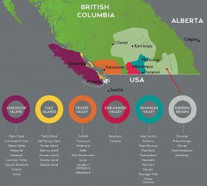 BC wine regions map