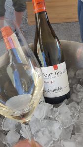 Fort Berens Pinot Gris and glass of wine