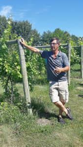 John Woodward talking about their vines at Privato Winery