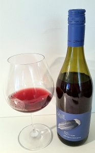 Blue Grouse Quill Pinot Noir 2015 and glass