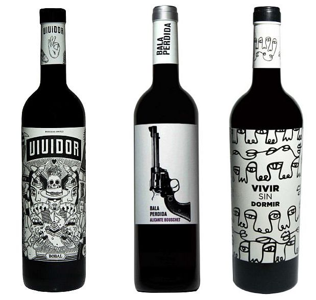Vividor, Bala Perdida, and Vivir Sin Dormir wines from Bodegas Arráez Pedro