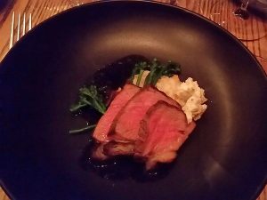 Pan roasted beef striploin at Cibo Trattoria