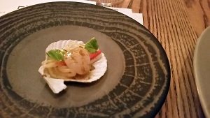 Scallop crudo from Cibo Trattoria