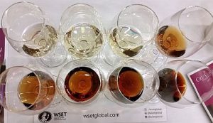 A flight of Sherries for WSET Masterclass at VanWineFest