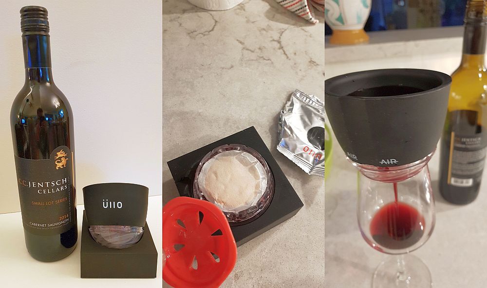 Testing the Üllo Wine Purifier with CC Jentsch Cellars Small Lots Cabernet Sauvignon