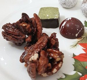 Vegan chocolates and candied pecans from Temper Chocolate & Pastry