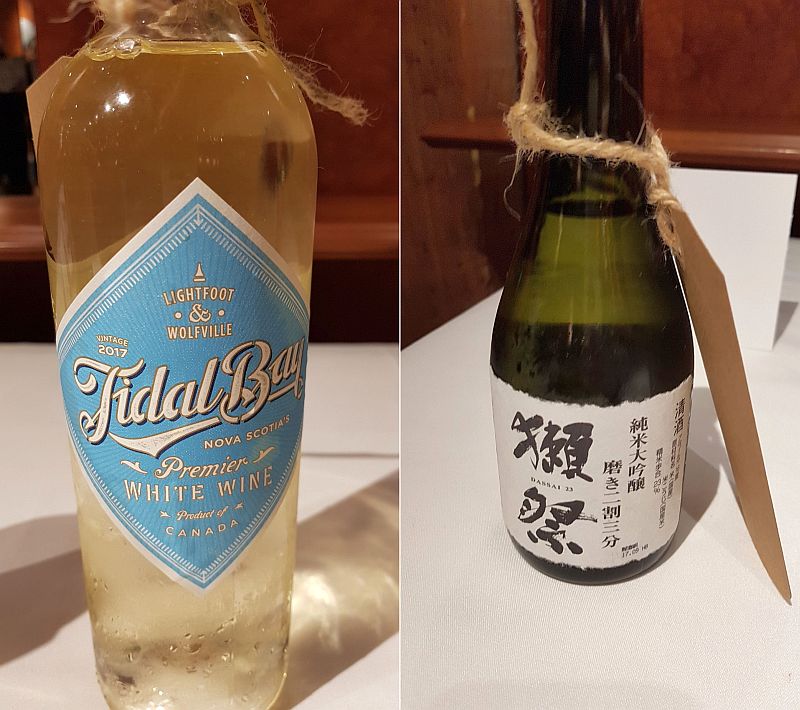 Lightfoot and Wolfville Vineyards Tidal Bay and Asahi Shuzo Co. Dassai 23 at VanWineFest