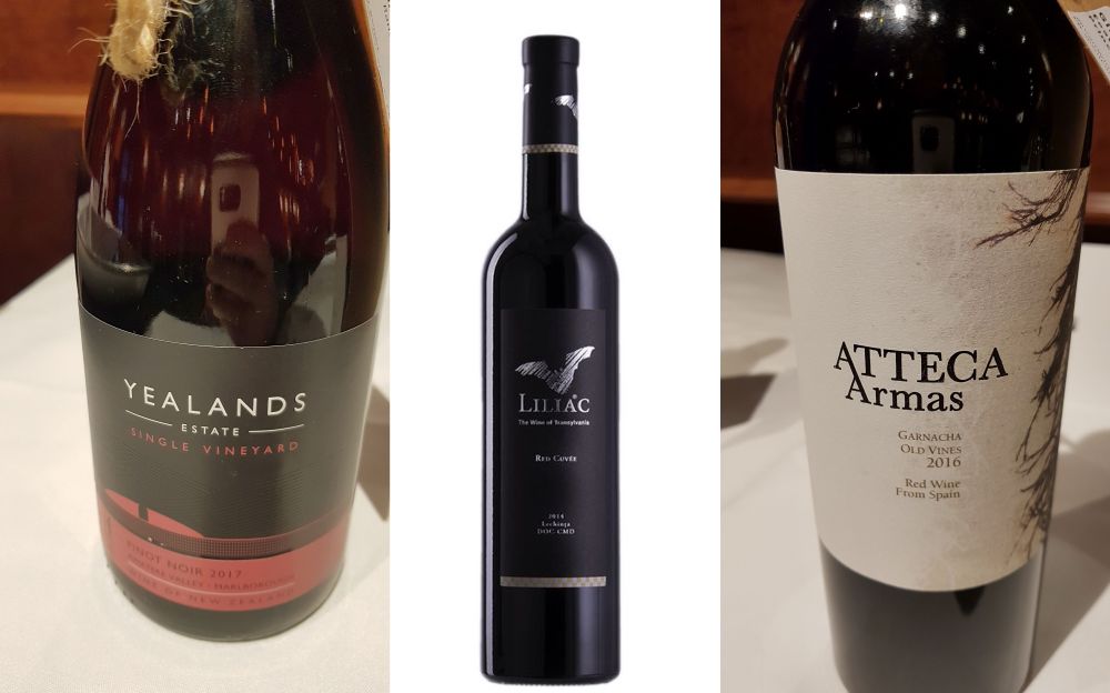 Yealands Family Wines Single Vineyard Pinot Noir, Liliac Feteasca Neagra, and Gil Family Estates Atteca Armas
