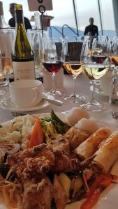 Enjoying BC wines and food at the Lessons From California Thoughts lunch