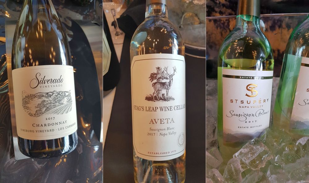 Silverado Vineyards Estate Grown Vineburg Chardonnay 2017,Stag's Leap Wine Cellars Aveta Napa Valley Sauvignon Blanc, and St Supery Estate Vineyards and Winery Napa Valley Estate Sauvignon Blanc at VanWineFest 2019