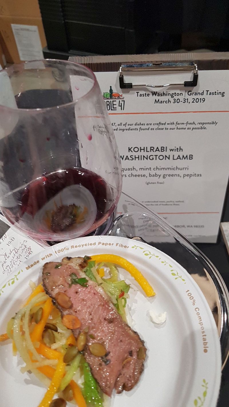 Kohlrabi with Washington lamb