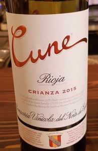CUNE wine label