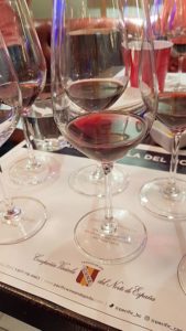 CVNE wines in glass for us to taste