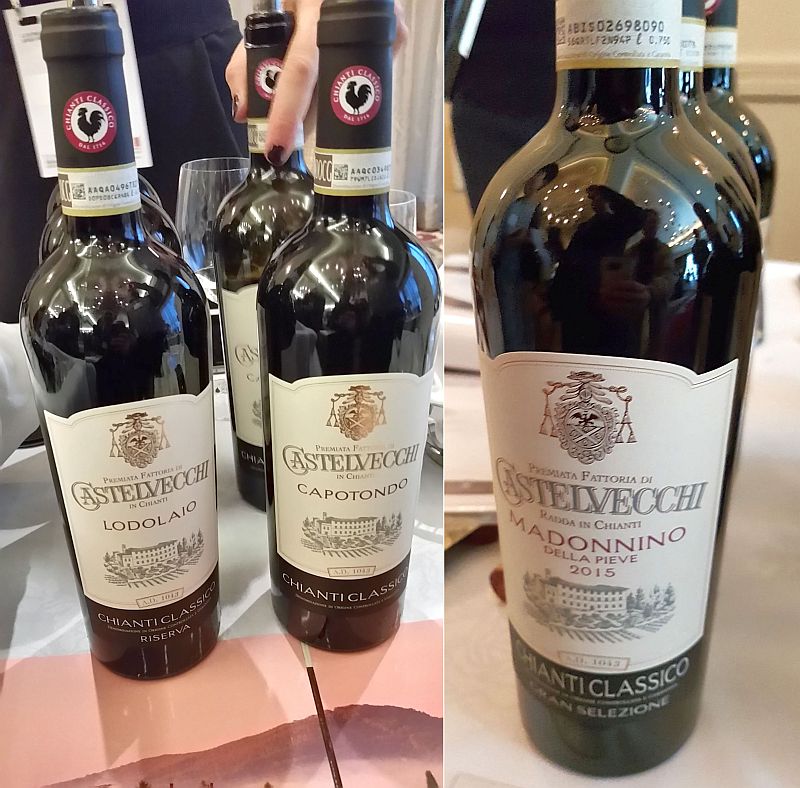 Cantina Castelvecchi Chianti Classico DOCG Capotondo, Riserva Lodolaio, and Gran Selezione Madonnino della Pieve 2015