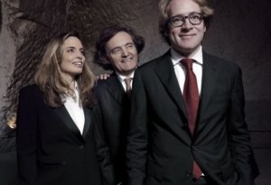 Pierre-Emmanuel, Vitalie, and Clovis Taittinger (left to right)