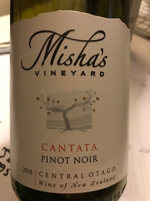 Misha's Vineyard Cantata Pinot Noir 2018 (Image courtesy Yvonne Lorkin)